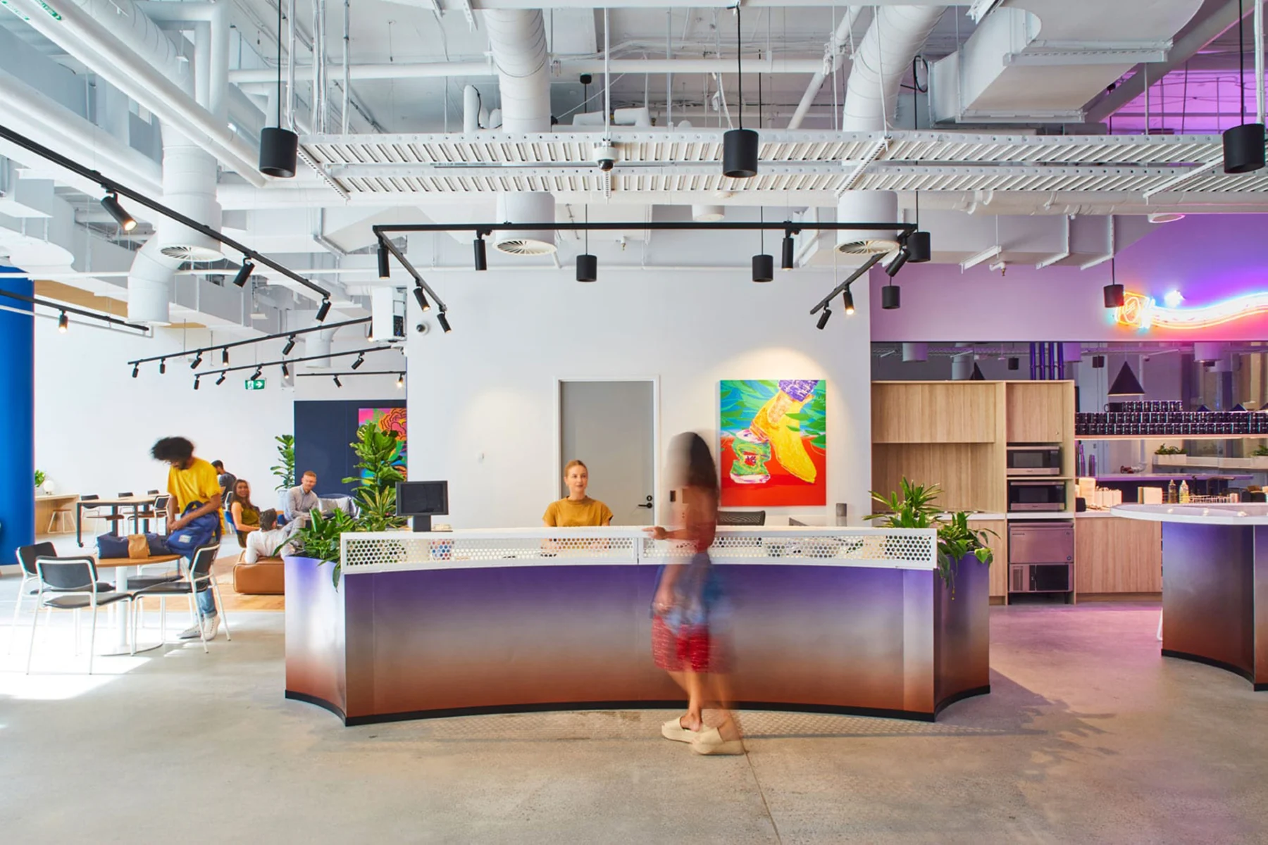 The reception and common area of the Sydney office